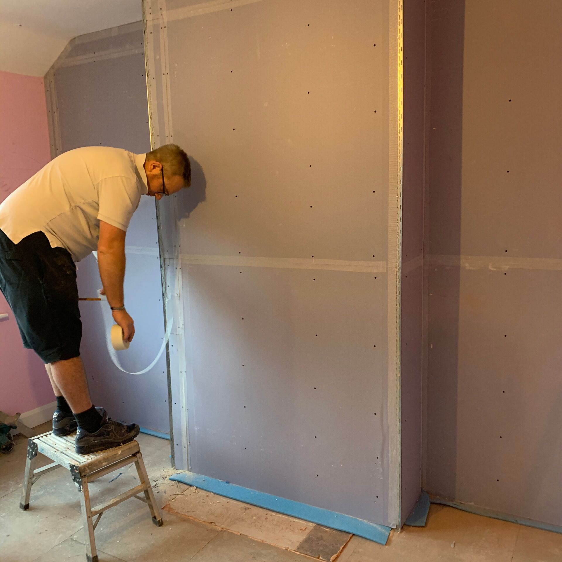 Installation of wall soundproofing by Silent Treatment