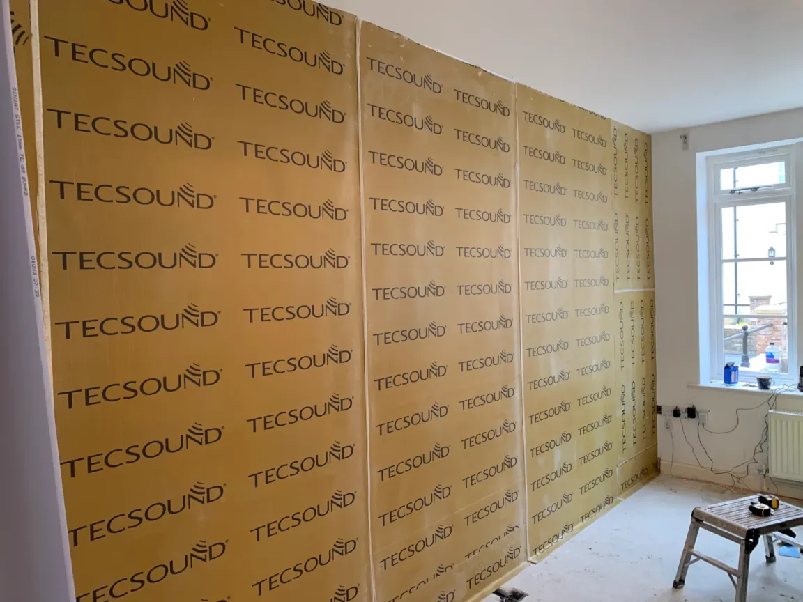 Wall sound proofing installation by Silent Treatment
