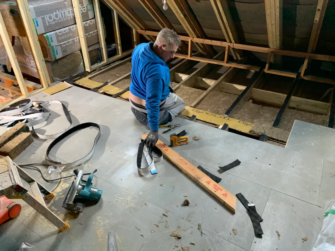 Ceiling sound proofing installation by Silent Treatment