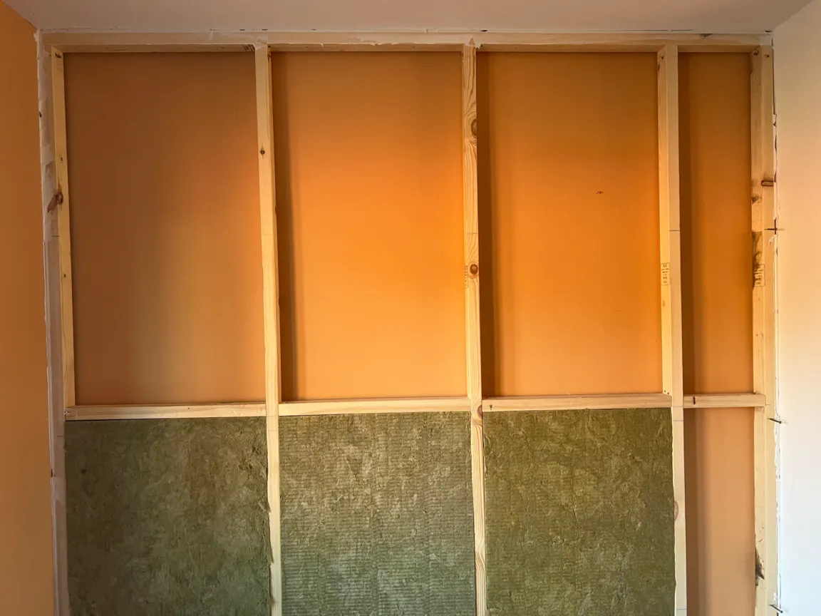 Wall sound proofing installation by Silent Treatment